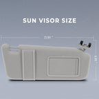 Passenger Side Sun Visor for 2007-2011 Toyota Camry With Sunroof Light Gray
