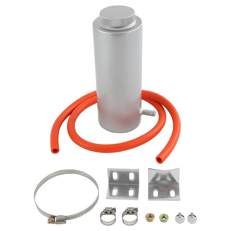 Universal Sliver Radiator Coolant Aluminum Catch Tank Overflow Reservoir 800ML