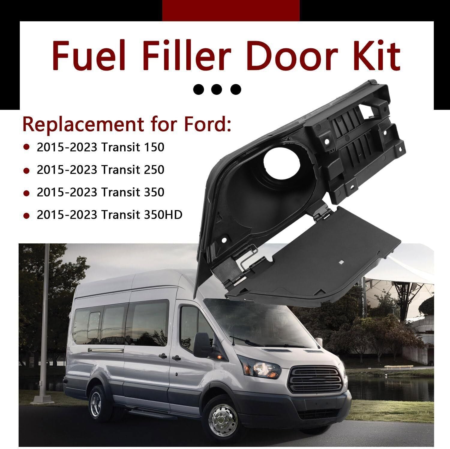 For 2015-2023 Transit Van Ford Fuel GAS Filler Door Housing Pocket w/ Hinge NEW