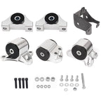 Swap 3Bolt Chrome 65A Engine Motor Mount Kit For 96-00 Civic EK B16 B18 B20 B