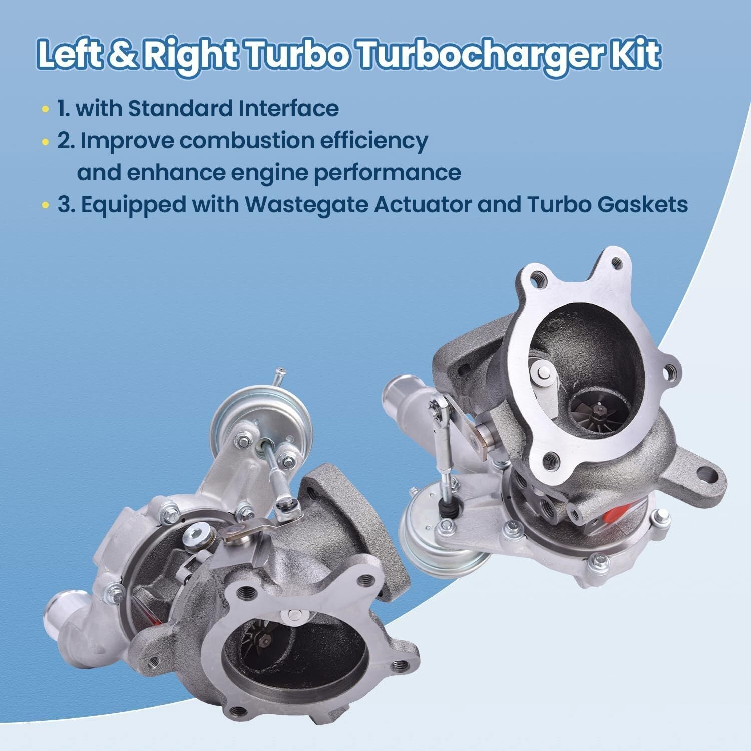 RH&LH Turbo Turbocharger Set For Ford Taurus SHO Sedan 4-Door 3.5L 2010-2019