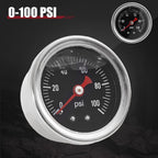 Universal Adjustable Fuel Pressure Regulator Kit 100psi Guage AN6 Fitting Black
