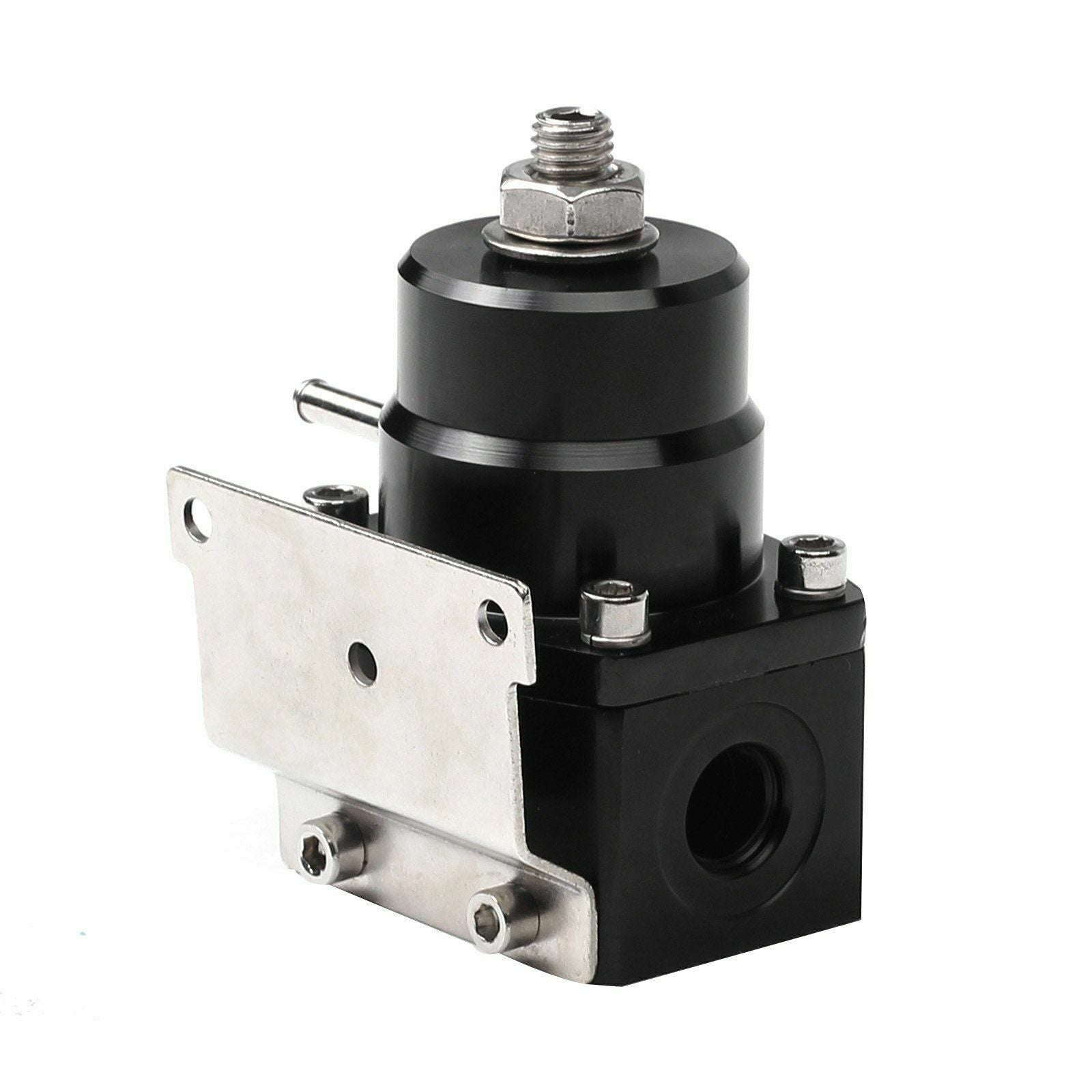 Universal Adjustable Fuel Pressure Regulator Kit 100psi Guage AN6 Fitting Black