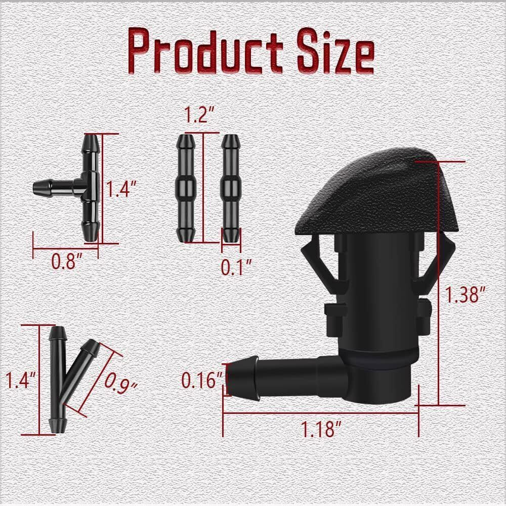 For Honda Pilot 2009-2015 Windshield Hood Nozzle Wiper Spray Kit 76810-SZA-A01ZA
