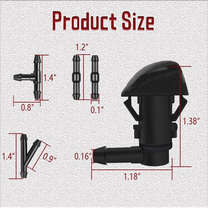 For Honda Pilot 2009-2015 Windshield Hood Nozzle Wiper Spray Kit 76810-SZA-A01ZA