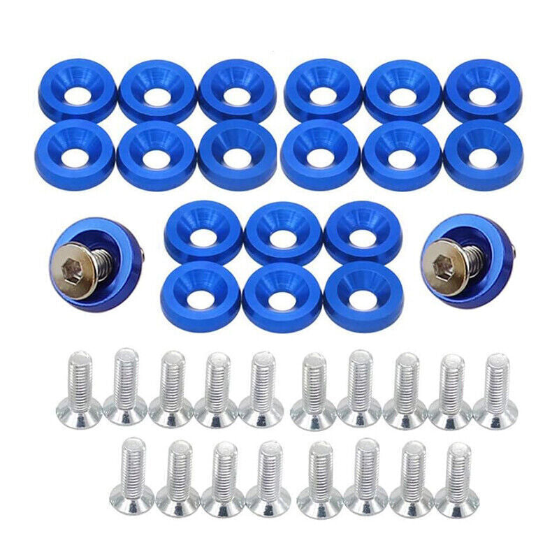 30X Aluminum Fender Bumper Washers M6x20mm CNC Billet Bolt Engine Dress Up Kits