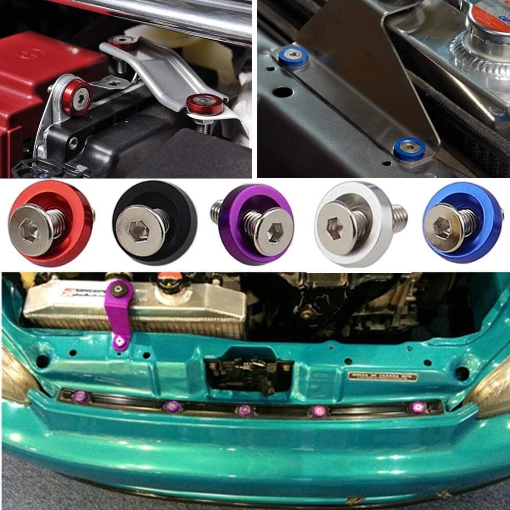 30X Aluminum Fender Bumper Washers M6x20mm CNC Billet Bolt Engine Dress Up Kits