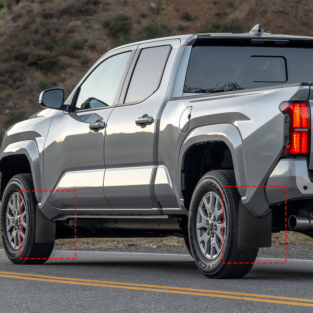 4Pcs Front Rear Splash Guards Mud Flaps Mudguard For Toyota Tacoma 2024-2025