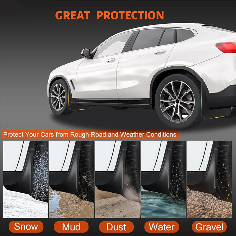 4Pcs Front Rear Splash Guards Mud Flaps Mudguard For Toyota Tacoma 2024-2025