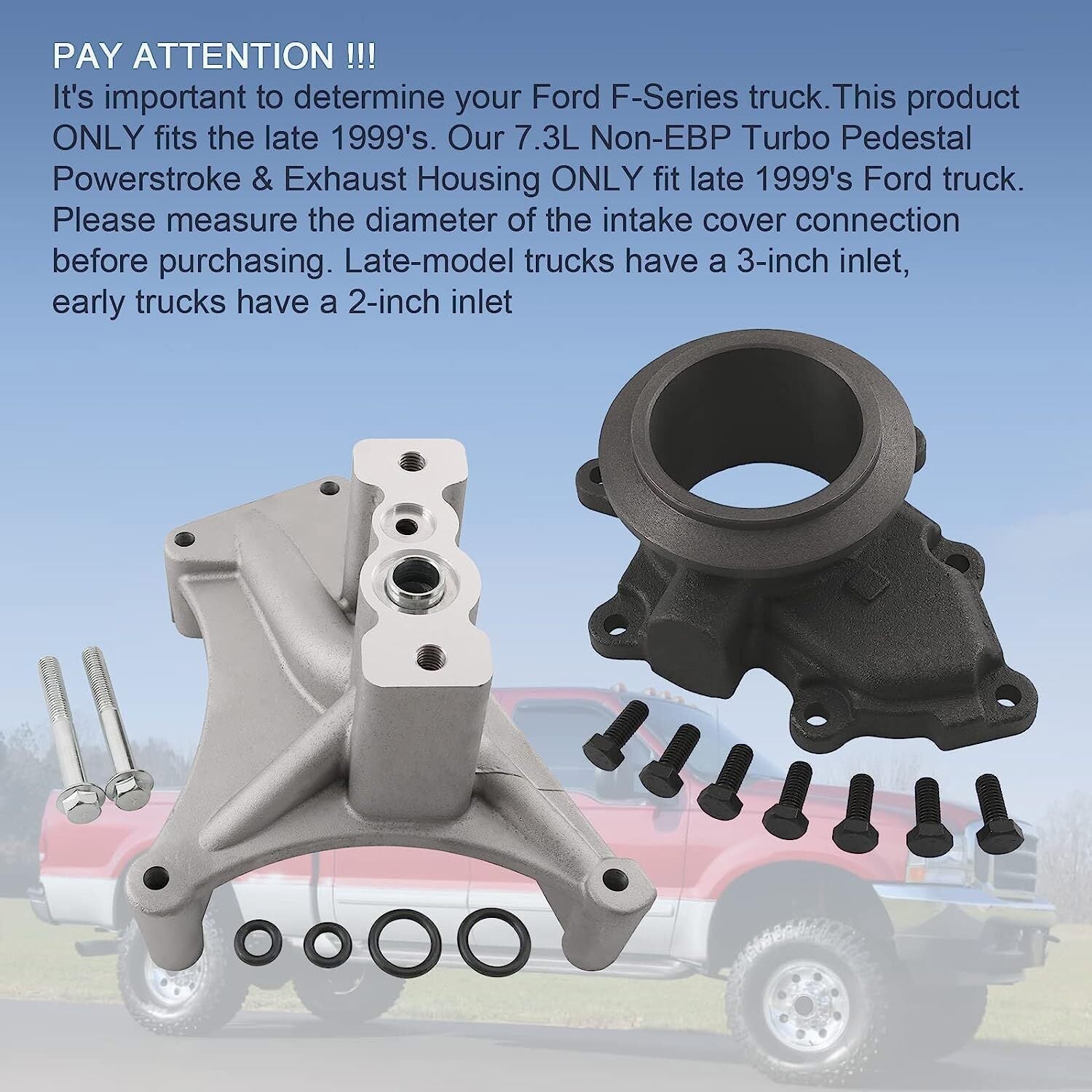 For 1999.5-2003 Ford Diesel 7.3 7.3L 99.5-03 Turbo Pedestal &Exhaust Housing Kit