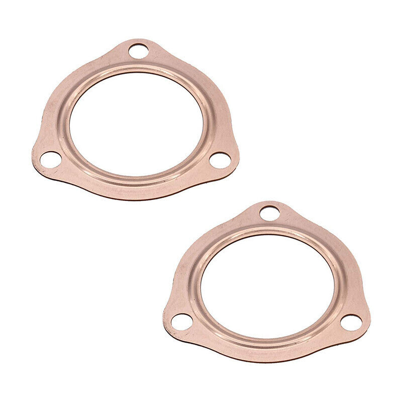 For 2-1/2" Reusable Aluminum 3-Hole Exhaust Header Collector Flange Gaskets 2.5"