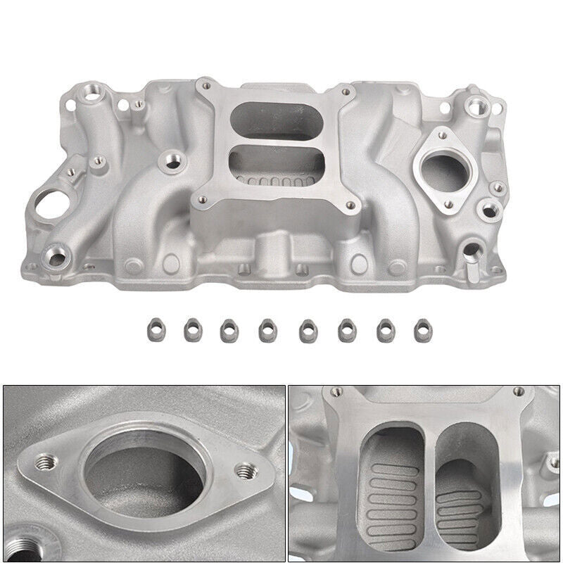 Aluminum Dual Plane Intake Manifold for SBC Small Block Chevy 350 400 1955-1995