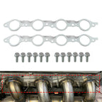 For LS Steel MLS Exhaust Manifold Header Gaskets LS1 LS3 LQ4 LM7 4.8 5.3 5.7 6.0