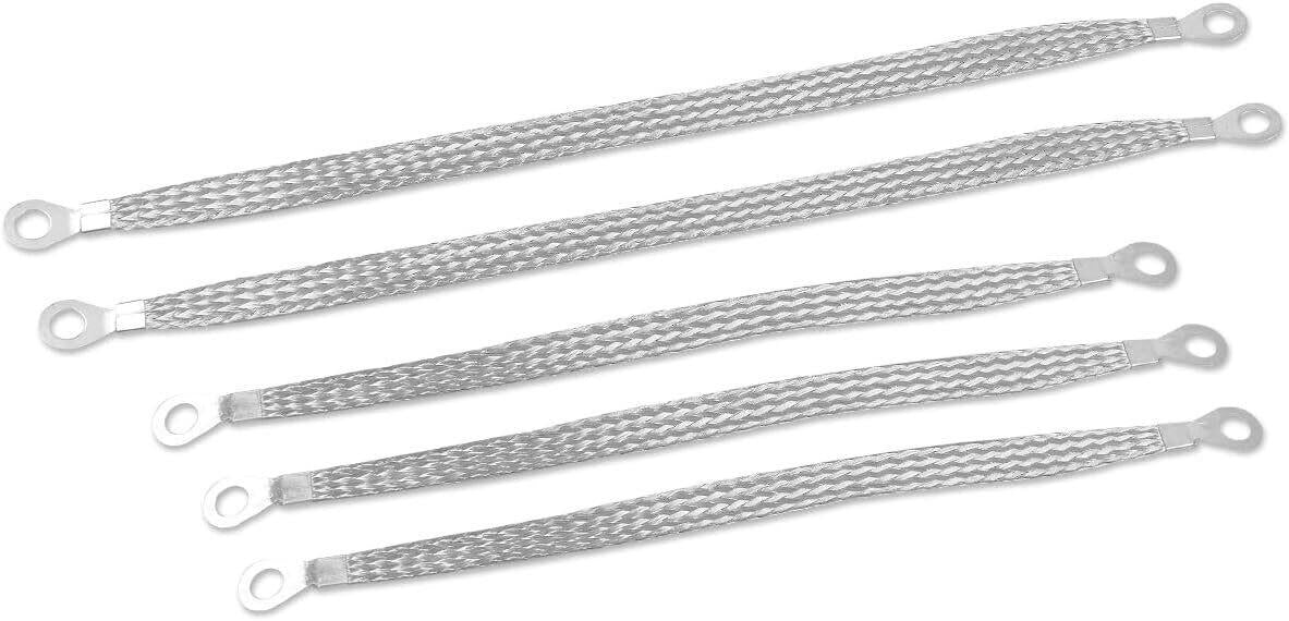 5× Universal Automotive Ground Strap Tinned Copper Car Engine Ground Strap Cable