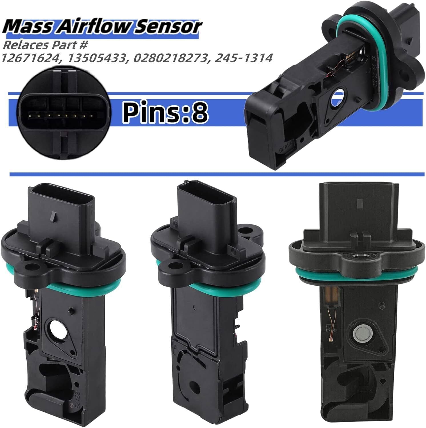 Air Flow Sensor Meter MAF For 2017-2019 Chevrolet Cruze Verano Sonic Trax