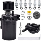 Alumnium Baffled Oil Catch Can Oil Separator Kit Reservoir Tank with Breather BK