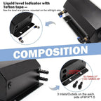 2L Black Universal Coolant Radiator Overflow Tank Expansion Reservoir Aluminum C