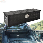 39"x13"x10" Aluminum For Pickup Truck Trunk Bed Tool Box Trailer Storage W/ Lock