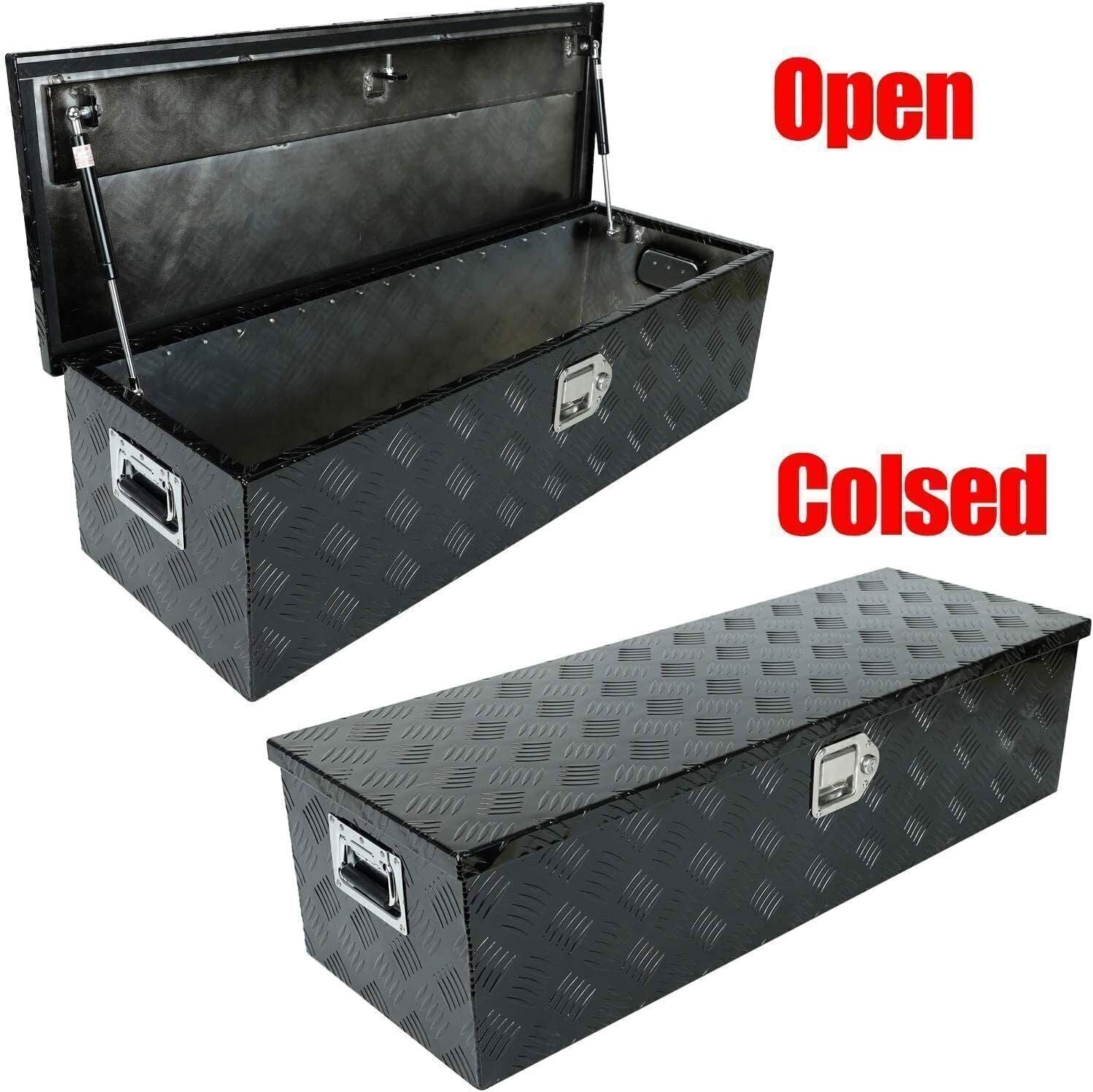 39"x13"x10" Aluminum For Pickup Truck Trunk Bed Tool Box Trailer Storage W/ Lock