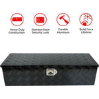 39"x13"x10" Aluminum For Pickup Truck Trunk Bed Tool Box Trailer Storage W/ Lock