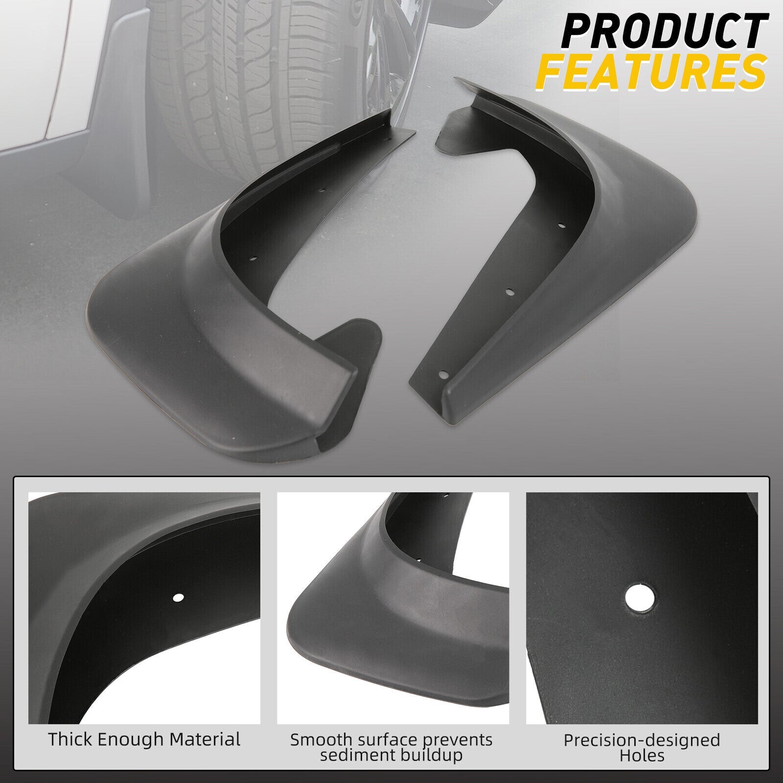 4X Wearing Mud Flaps Mudguards Fender Splash Guards For Dodge Challenger R/T SRT