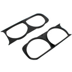 1 Pair Left + Right Side Black Headlight Bezel For 2008-2014 Dodge Challenger