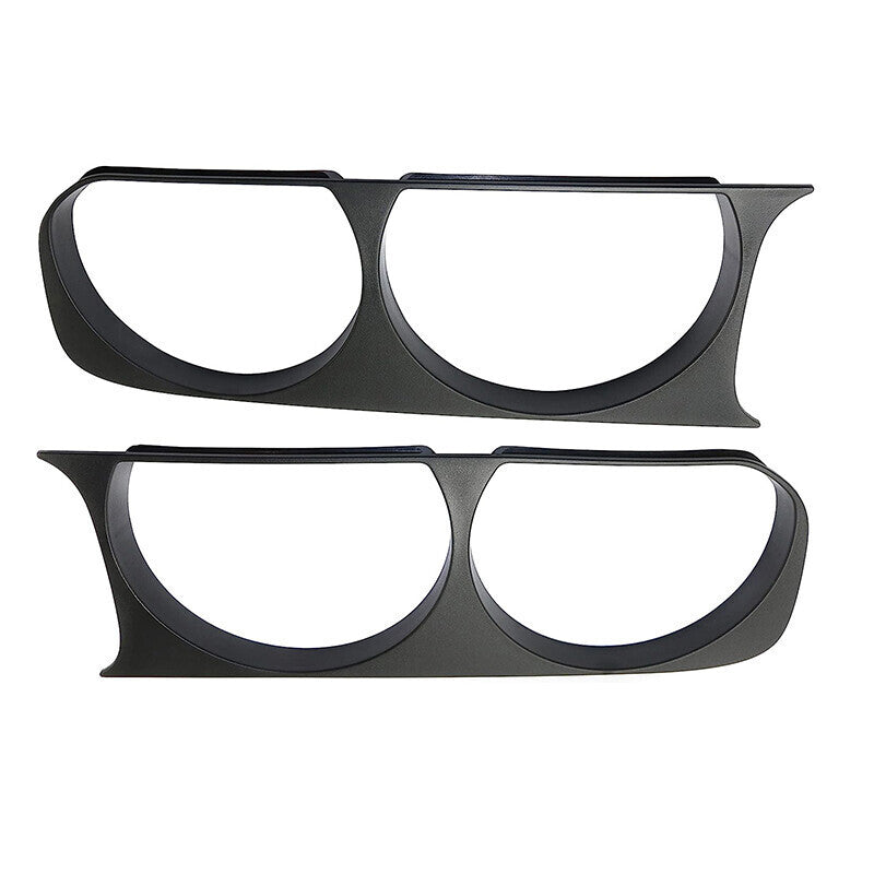 1 Pair Left + Right Side Black Headlight Bezel For 2008-2014 Dodge Challenger
