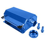 2L Blue Aluminum Coolant Radiator Overflow Reservoir Expansion Water Tank