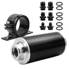 High Flow 100 Micron Inline Fuel Filter Cleanable AN6 AN8 AN10 Adapter Fitting