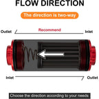 High Flow 100 Micron Inline Fuel Filter Cleanable AN6 AN8 AN10 Adapter Fitting