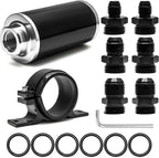 30 Micron Inline Fuel Filter w/ 6AN 8AN 10AN Adapter Fitting An Fuel Filter