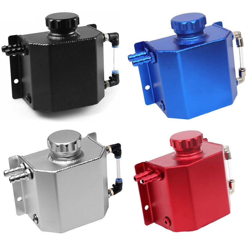1L Aluminum Radiator Coolant Overflow Bottle Water Tank Reservoir with Cap US Ne