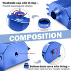 1L Aluminum Radiator Coolant Overflow Bottle Water Tank Reservoir with Cap US Ne