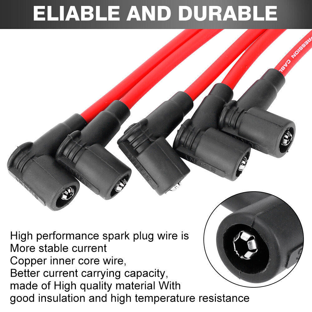 7mm Cable Spark Plug Ignition Wires For Honda Accord Civic Del Sol 92-00 2.3L
