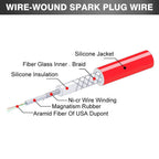 7mm Cable Spark Plug Ignition Wires For Honda Accord Civic Del Sol 92-00 2.3L