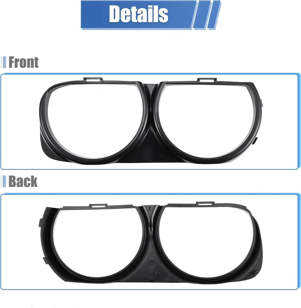 Front Headlight Bezel Trim Pair for 2015-2021 Dodge Challenger
