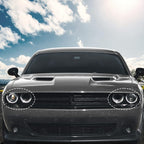 LH & RH Front Headlight Bezel Lamp Cover Trim Set For 2015-2021 Dodge Challenger
