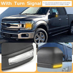 Passenger Right Side Mirror For 15-2020 Ford F-150 Black Power Heated+LED Signal