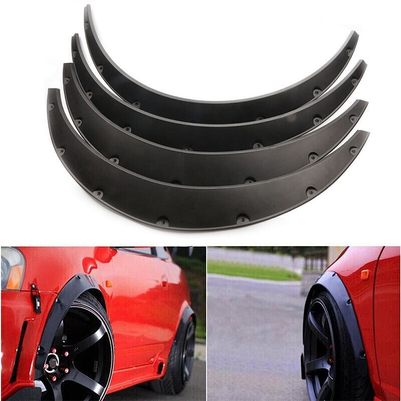 Universal Car Truck Wheel Fender Flares Cover Wide body Kit wheel arches Black