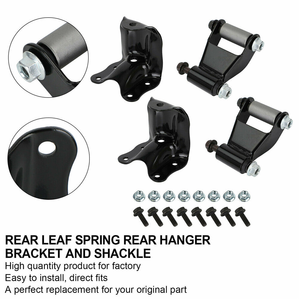 New Rear Leaf Spring Rear Hanger Bracket and Shackle Kit for Ford Ranger Mazda