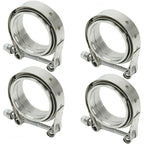 4 x 4"inch V-band Clamp Sliver steel Flange Male-Female For Exhaust Downpipe New