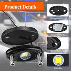 48X White LED Rock Lights Underbody Trail Rig Glow Lamp Offroad SUV Pickup Truck