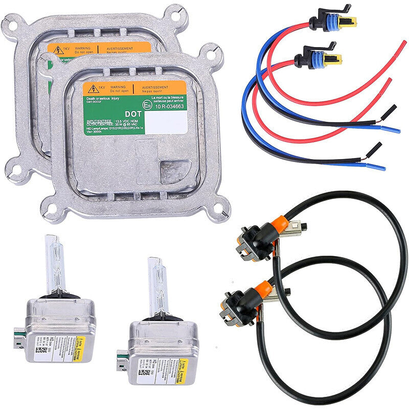 2 HID Xenon Ballast Control Unit Computer &D3S Bulb Kit For 2010-19 Ford Mustang