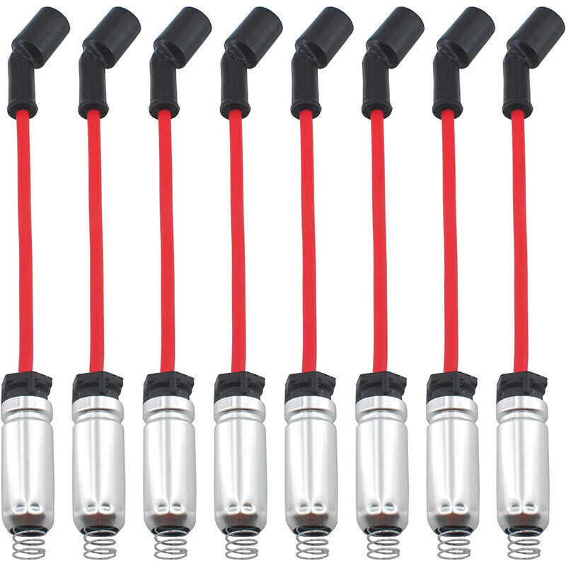 8x Spark Plug Wire Set For 2014-2018 GMC Sierra 1500 Silverado 1500 758EE 748UU
