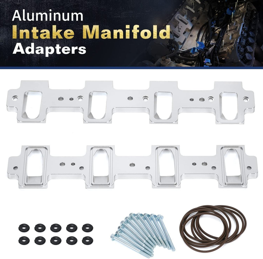 Rectangle Intake Manifold Adapter For LS1 Cathedral Port Cylinder Head to LS3 LS