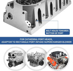 Rectangle Intake Manifold Adapter For LS1 Cathedral Port Cylinder Head to LS3 LS