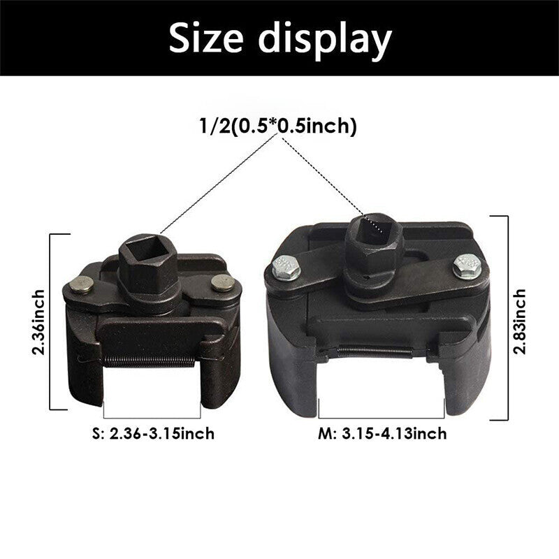 Universal Adjustable Oil Filter Wrench Removal Tool Cap 1/2" for 80mm-105mm