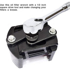 Universal Adjustable Oil Filter Wrench Removal Tool Cap 1/2" for 80mm-105mm