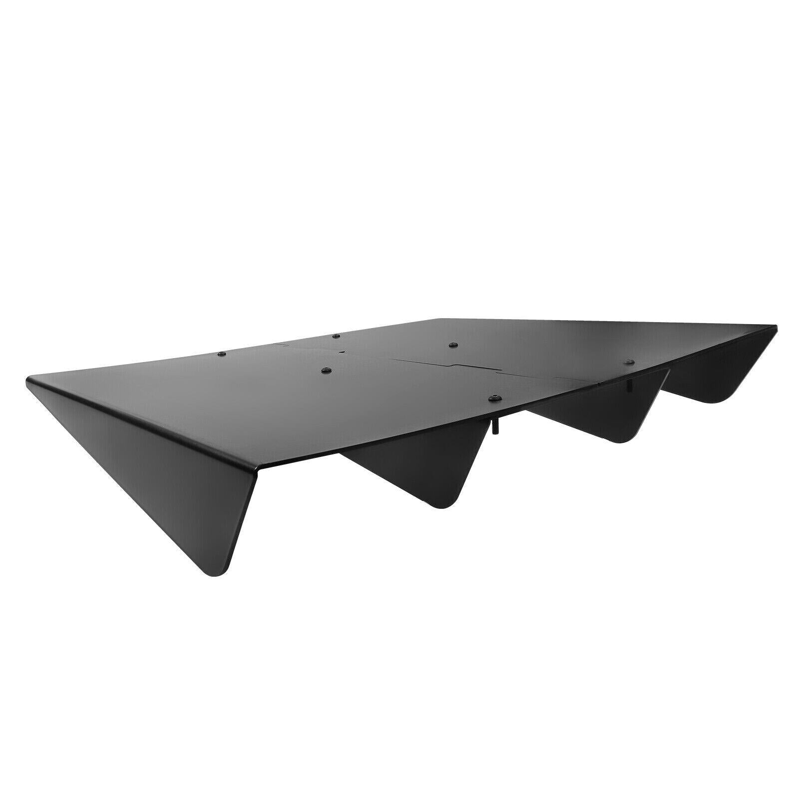 Universal Rear Diffuser 4 Shark Fins Under Bumper Splitter Unpainted Black ABS
