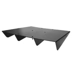 Universal Rear Diffuser 4 Shark Fins Under Bumper Splitter Unpainted Black ABS